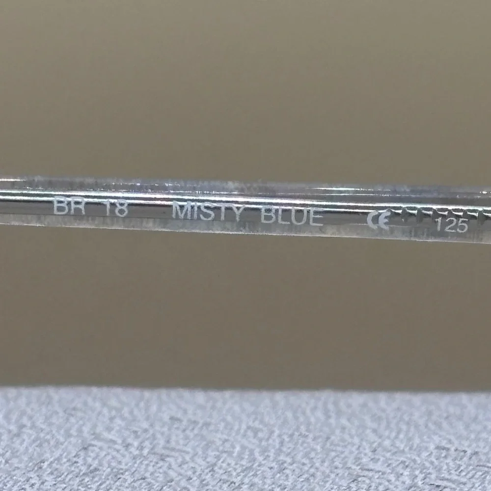 VTG Y2K Blue Ribbon for Marchon Misty Blue Oval Cat Eye Eyeglass Frames BR 18